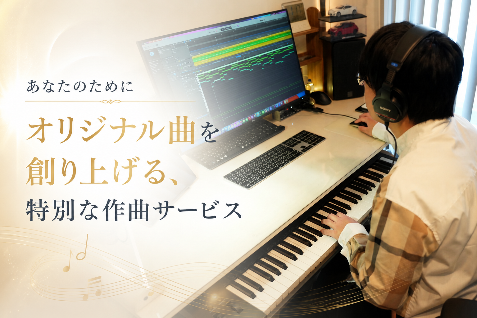 あなたのためにオリジナル曲を創り上げる、特別な作曲サービス。
